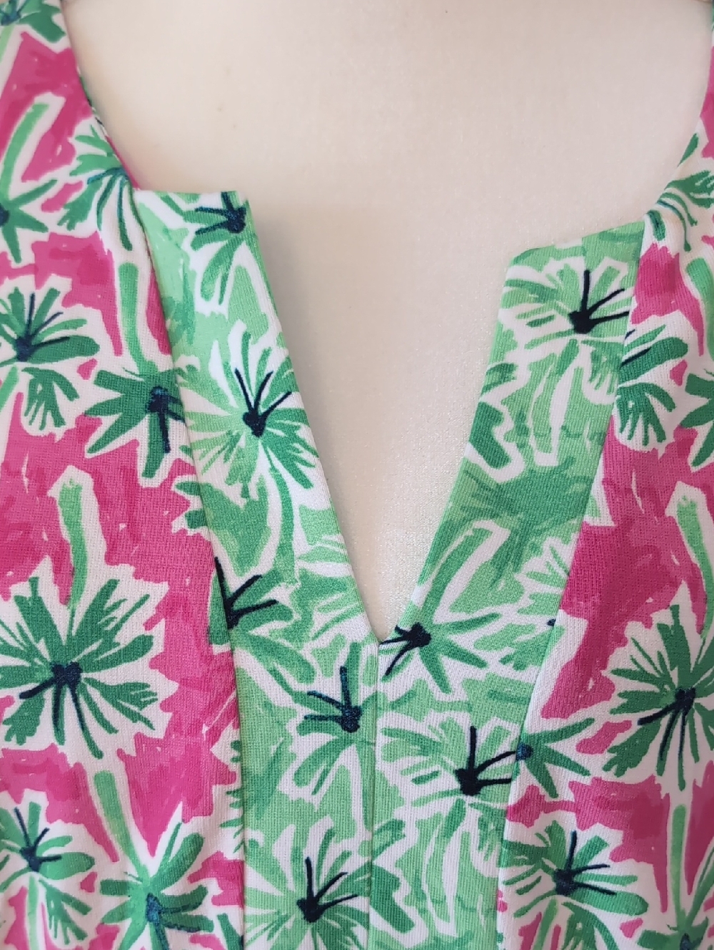 Crown & Ivy Garden Party Palm Tree Print. Rayon Blend Midi Dress. Size XL. NEW - Picture 7 of 13